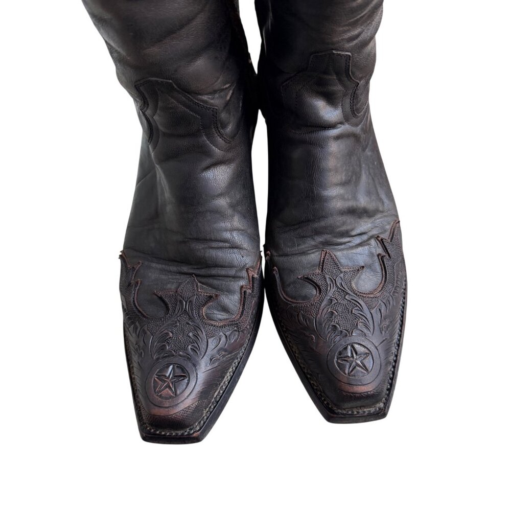 Old Gringo Julian Hand Tooled Cowboy Boots Men’s Size 8.5 D Women’s Size 10 - Picture 12 of 16